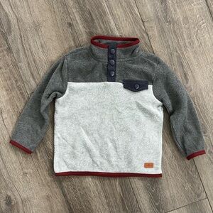 7 for all Mankind Toddler 2T Fleece Grey Snap Pullover Sweater